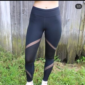 black mesh leggings